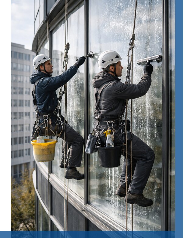 Мойка панорамных окон в Муре от 357 р. заказать у ВЫСОТНИК-Мум