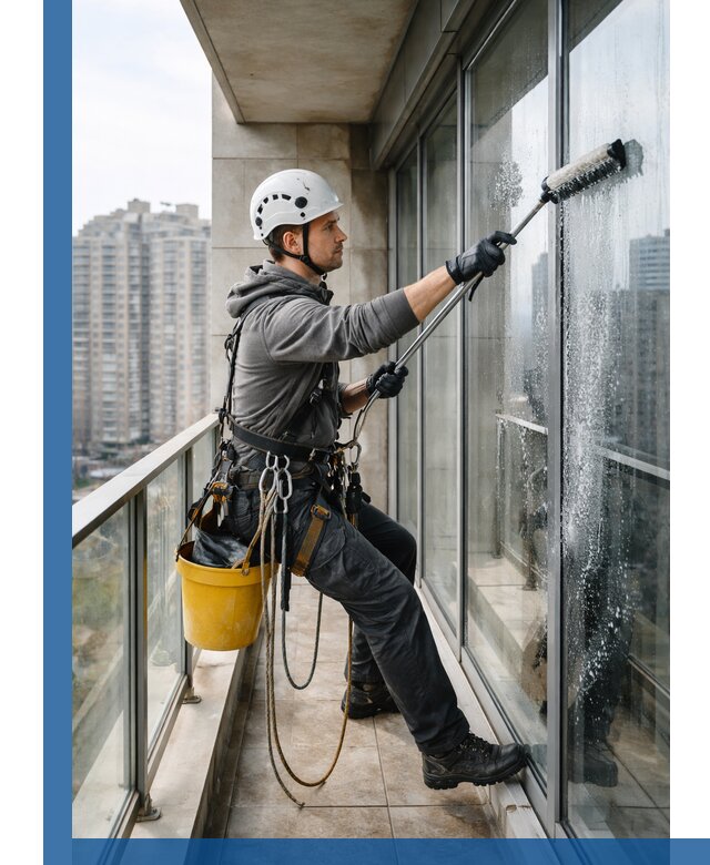 Профессиональная мойка балконного остекления в Муре