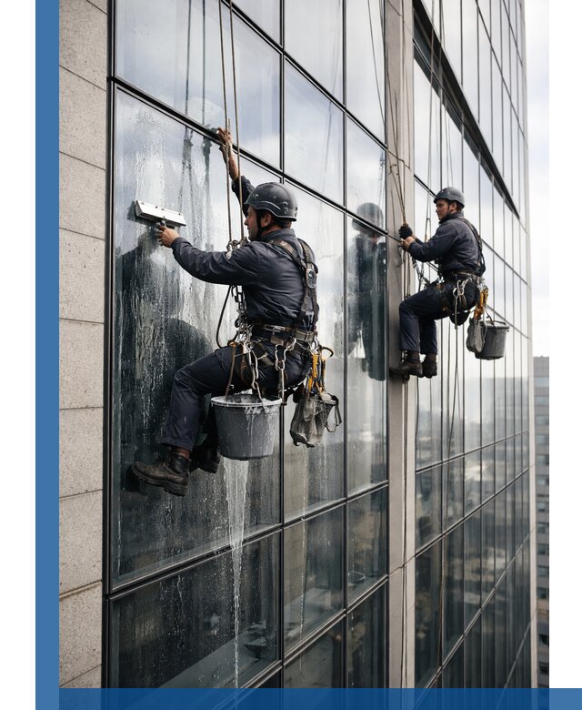 Профессиональная мойка стеклянных фасадов зданий в Муре