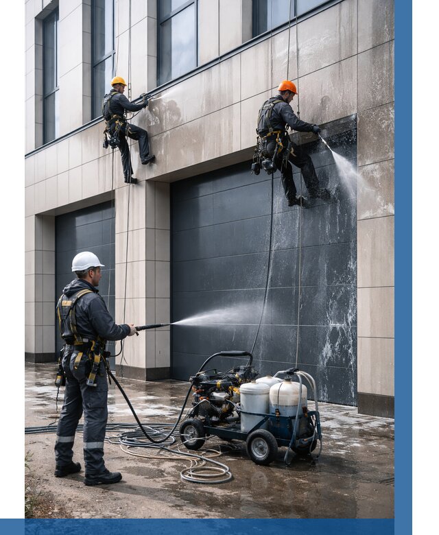 Послестроительная мойка фасада в Муре от 306 р. | ВЫСОТНИК-Мум