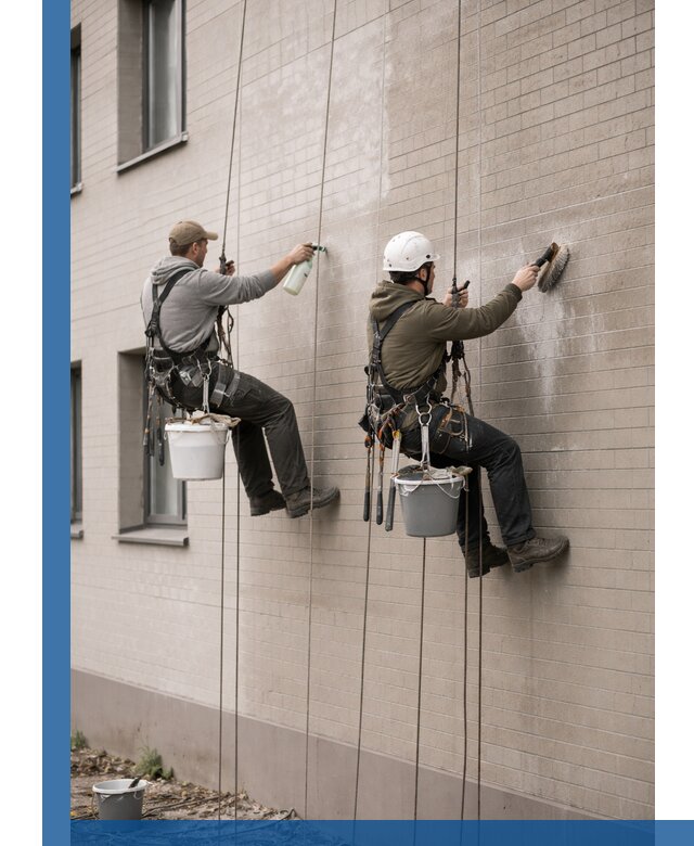Удаление высолов с фасада зданий в Муре без повреждений и следов