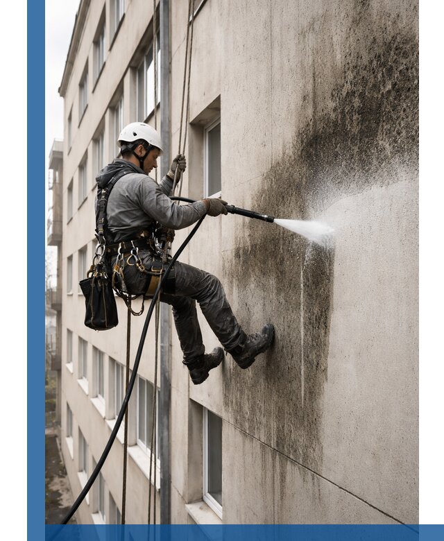 Профессиональная очистка фасадов от плесени в Муре