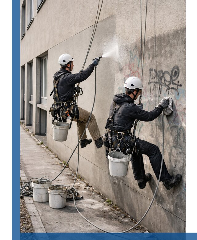 Антиграффити покрытие фасада с защитой от надписей в Муре