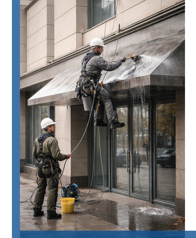 Профессиональная мойка козырьков и навесов в Муре