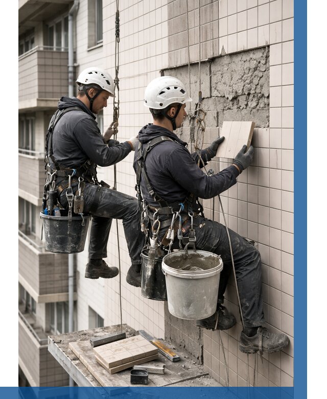 Ремонт облицовки фасада плиткой в Муре от 1838 р. | ВЫСОТНИК-Мум