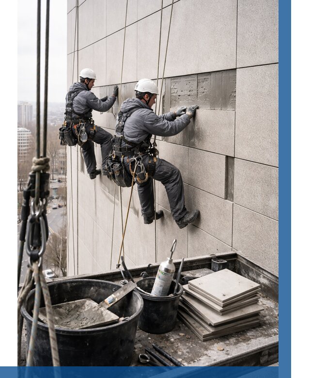 Ремонт фасада из керамогранита в Муре от 2553 р. | ВЫСОТНИК-Мум