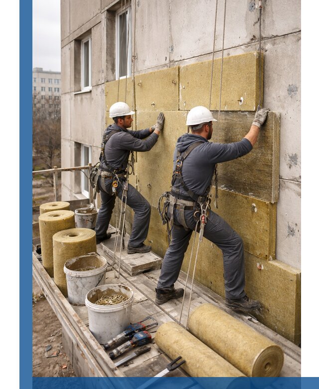 Утепление фасада минватой в Муре под ключ с гарантией