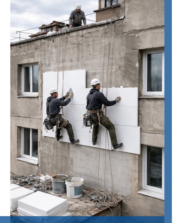 Утепление фасада пенополистиролом в Муре от 1838 р. | ВЫСОТНИК-Мум