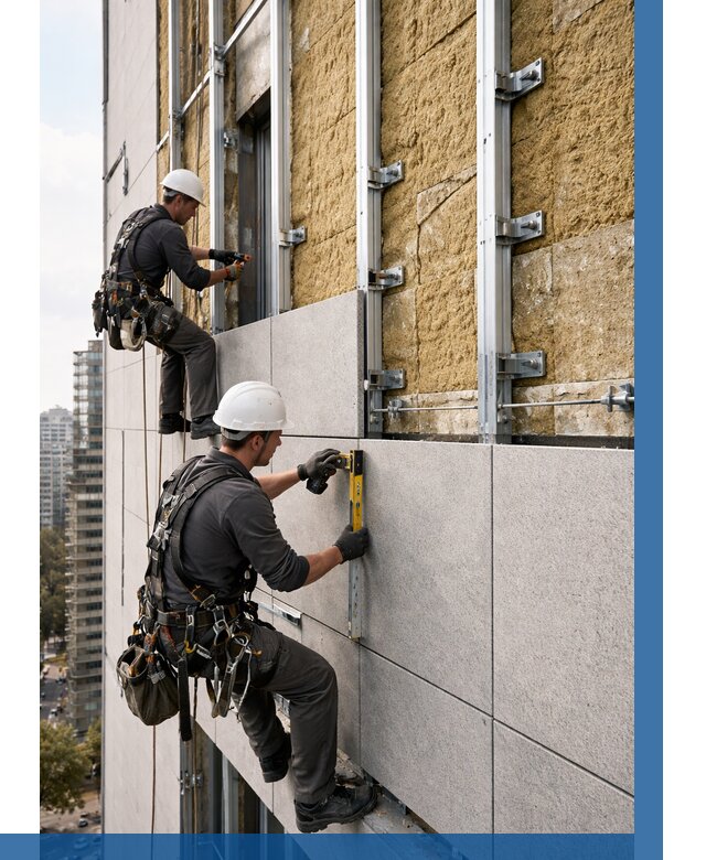 Монтаж вентилируемого фасада в Муре от 3574 р. | ВЫСОТНИК-Мум