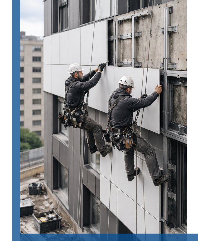 Монтаж композитных панелей фасада в Муре под ключ