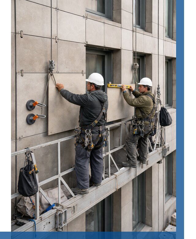 Монтаж керамогранита на фасад в Муре от 2553 р. | ВЫСОТНИК-Мум