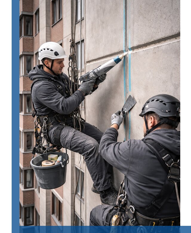 Вторичная герметизация швов фасада и кровли в Муре