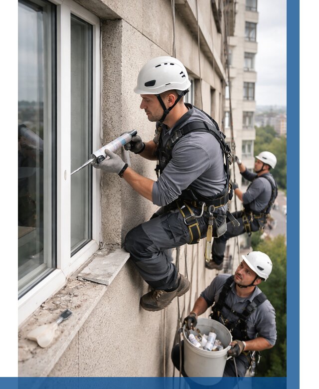Герметизация оконных швов снаружи в Муре от 1532 р. | ВЫСОТНИК-Мум