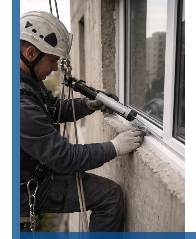 Герметизация оконных швов снаружи в Муре профессионально