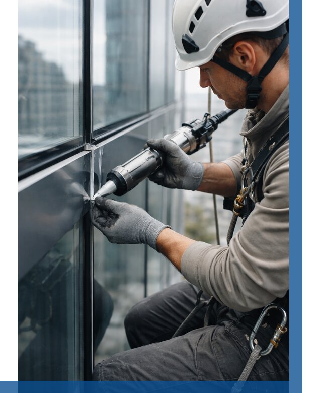 Герметизация стыков витража в Муре от 1225 р. | ВЫСОТНИК-Мум