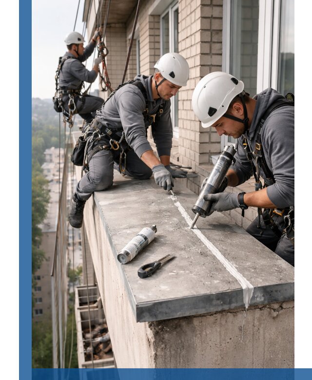 Герметизация балконного козырька в Муре профессионально