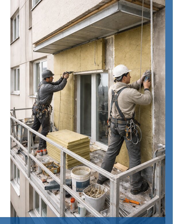 Утепление балкона снаружи в Муре от 1634 р. под ключ ВЫСОТНИК-Мум