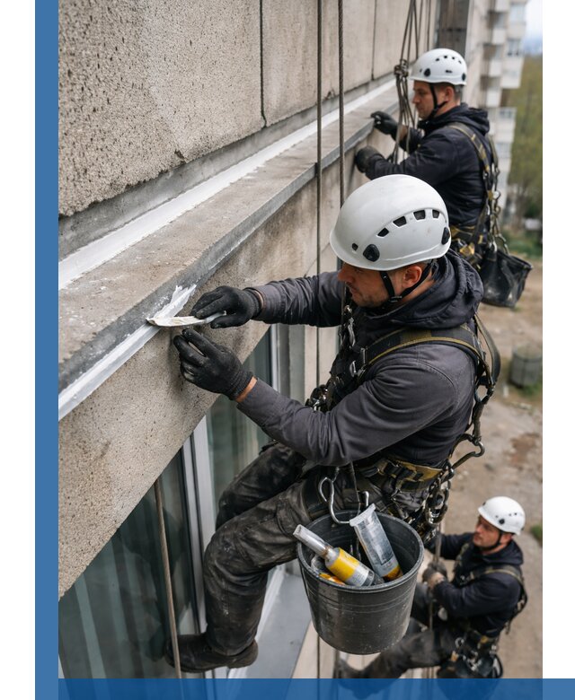 Герметизация примыкания балкона в Муре под ключ с гарантией