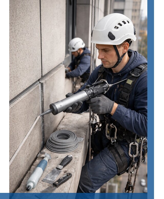 Герметизация деформационных швов фасада в Муре от 715 | ВЫСОТНИК-Мум