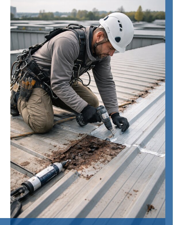 Ремонт профнастила на кровле в Муре от 715 р. | ВЫСОТНИК-Мум