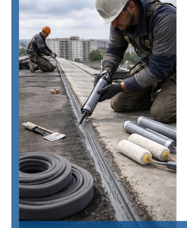 Герметизация швов кровли в Муре с гарантией герметичности