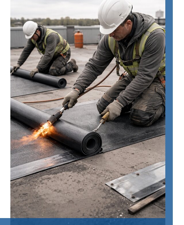 Монтаж наплавляемой кровли в Муре от 868 р. — ВЫСОТНИК-Мум