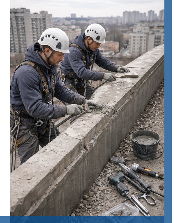 Ремонт парапета на кровле в Муре от 1532 р. | ВЫСОТНИК-Мум