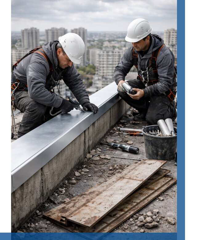 Замена парапетных крышек под ключ в Муре от 1225 р. | ВЫСОТНИК-Мум