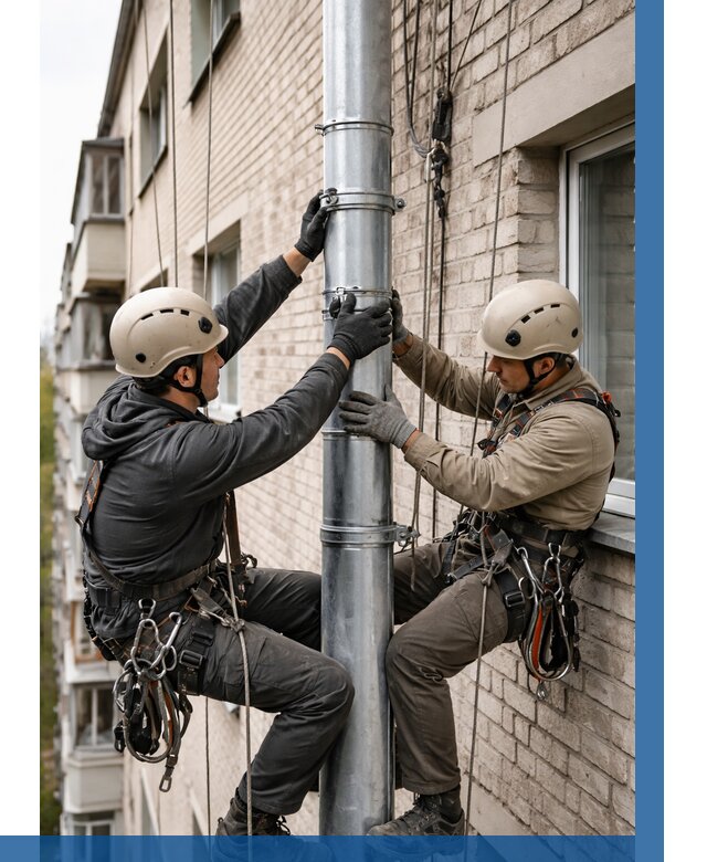 Замена водосточных труб в Муре от 6637 р. | ВЫСОТНИК-Мум