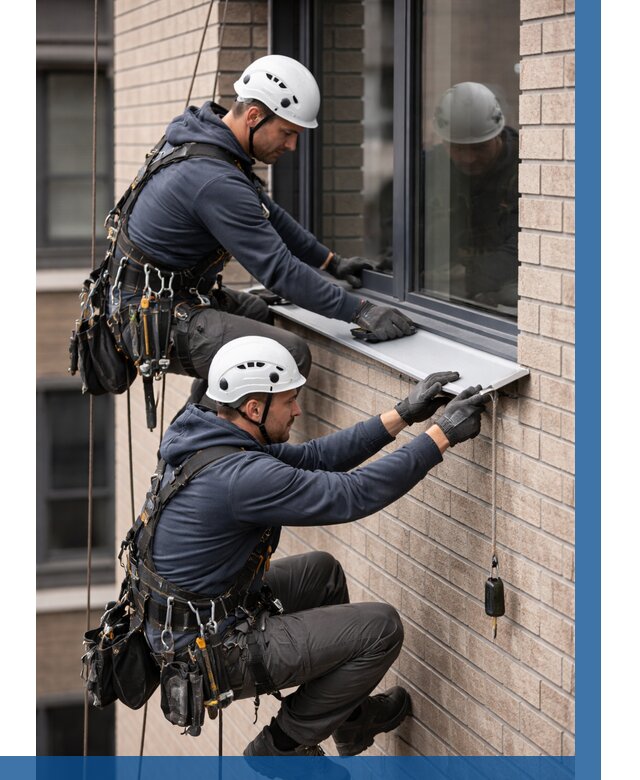 Монтаж оконных отливов под ключ в Муре от 3574 р. | ВЫСОТНИК-Мум