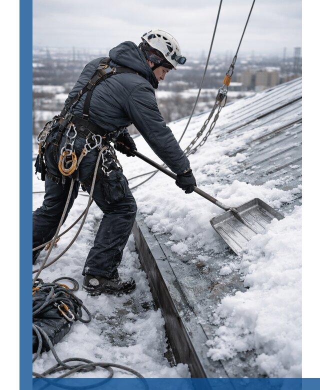 Профессиональная очистка кровли от снега и наледи в Муре