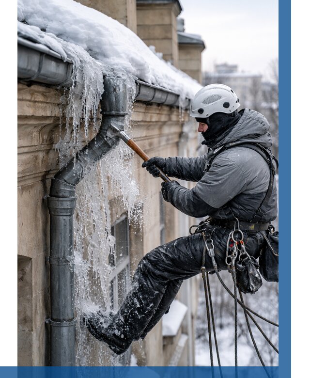 Очистка водостоков от льда в Муре от 3574 р. | ВЫСОТНИК-Мум