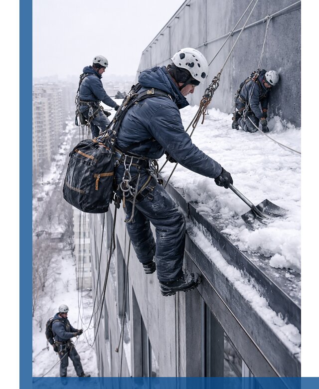 Абонентское обслуживание кровли зимой в Муре регулярный уход