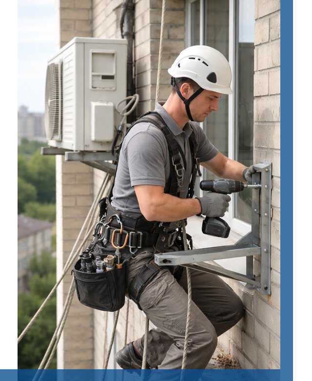 Установка кронштейнов кондиционера в Муре от 3574 р. | ВЫСОТНИК-Мум