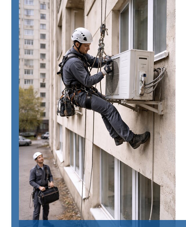 Демонтаж внешнего блока кондиционера в Муре профессионально