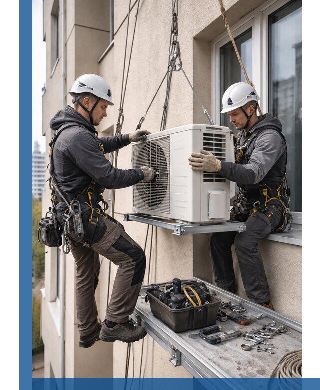 Перенос внешнего блока кондиционера в Муре с монтажом и крепежом