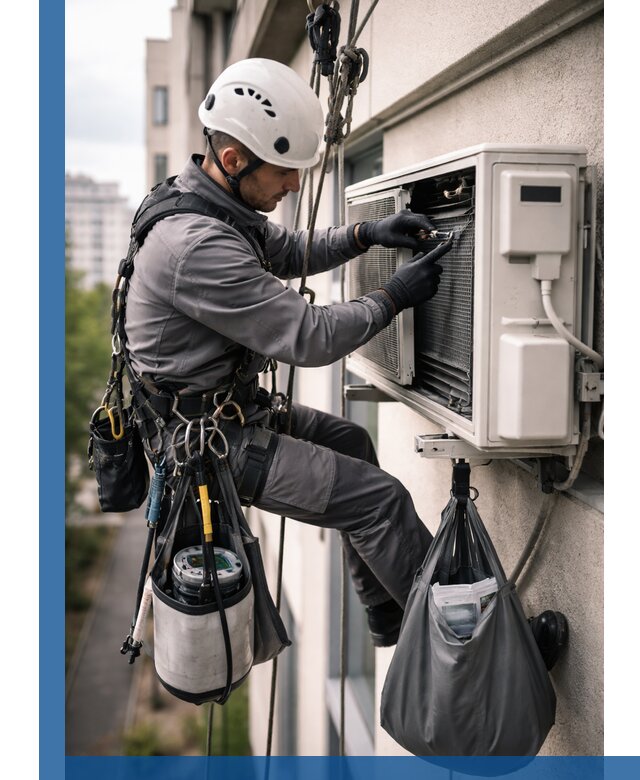 Обслуживание внешнего блока кондиционера в Муре профессионально