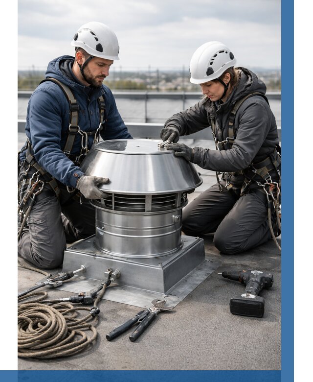 Установка дефлекторов на кровле в Муре от 4595 р. | ВЫСОТНИК-Мум