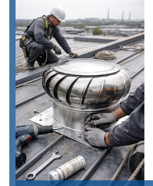 Установка дефлекторов на кровле в Муре профессионально