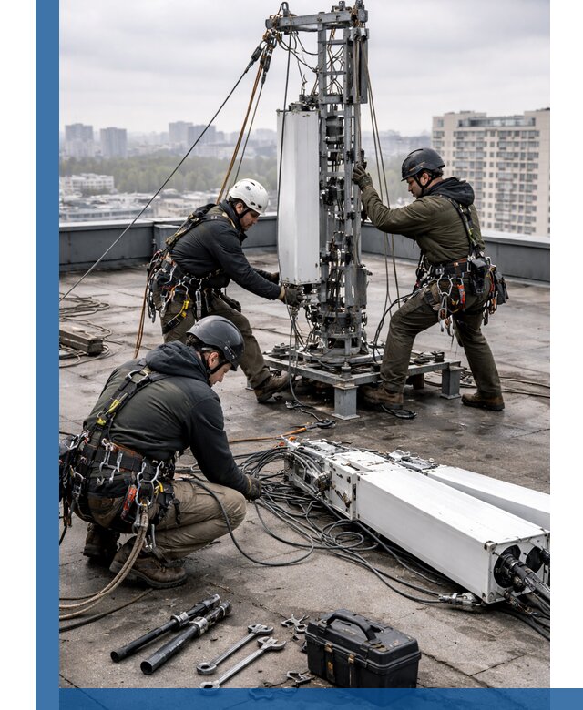 Демонтаж антенн на крыше зданий в Муре с гарантией