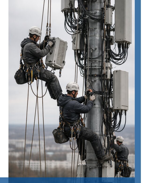 Монтаж оборудования связи на мачте в Муре от 7658 р. | ВЫСОТНИК-Мум