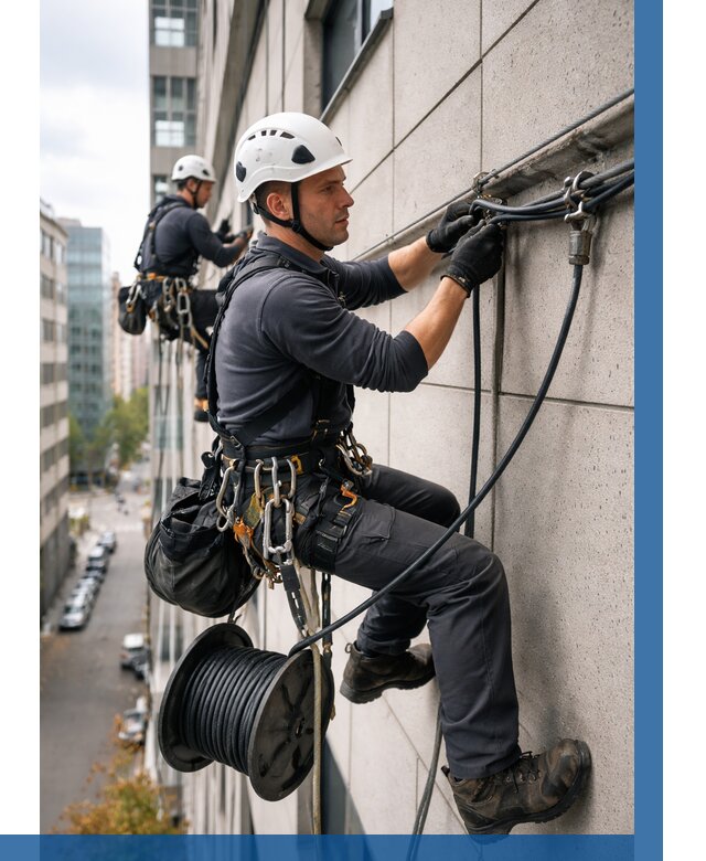 Прокладка кабеля по фасаду в Муре от 357 р. | ВЫСОТНИК-Мум