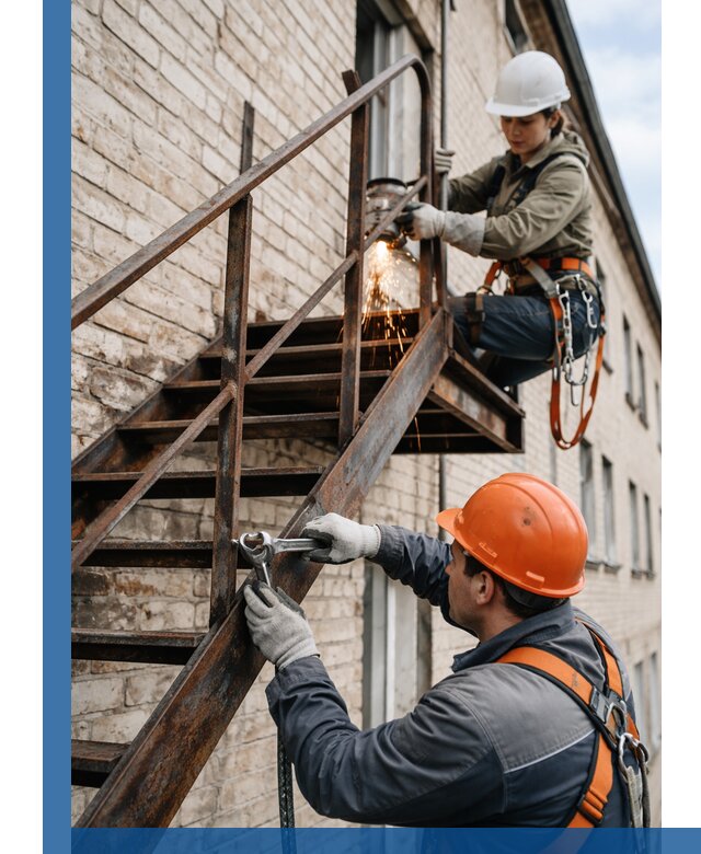 Ремонт и восстановление пожарных лестниц с выездом в Муре
