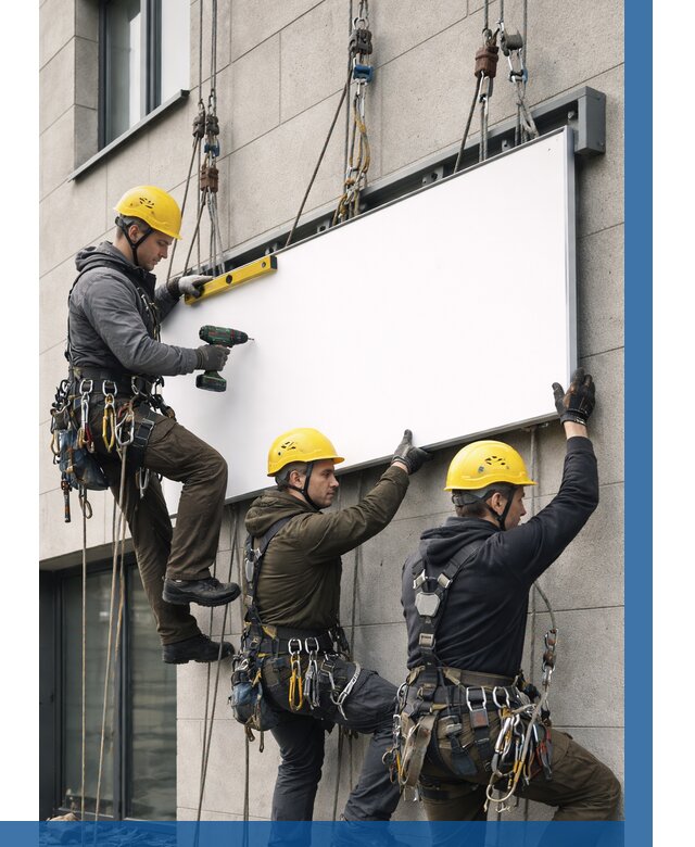 Монтаж рекламной вывески в Муре от 8168 р. | ВЫСОТНИК-Мум