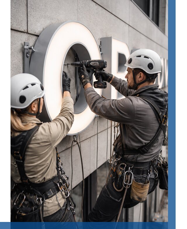 Монтаж световых букв в Муре от 3063 р. под ключ ВЫСОТНИК-Мум