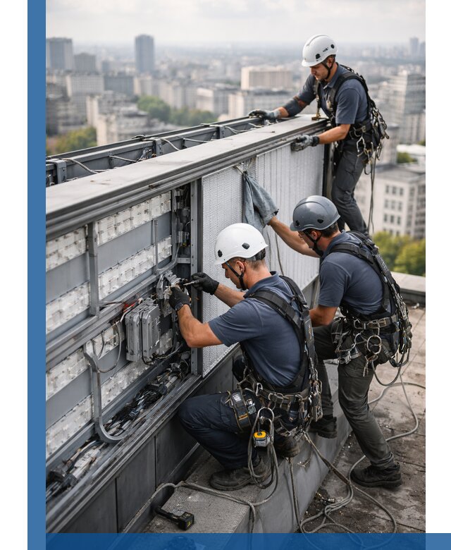 Профессиональное обслуживание крышной рекламы в Муре под ключ