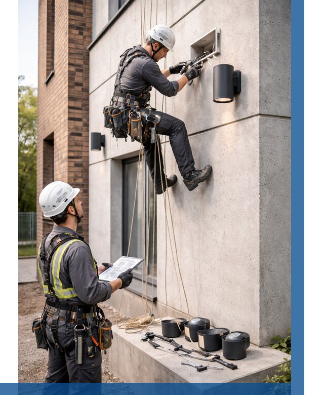 Монтаж фасадного освещения в Муре от 2553 р. | ВЫСОТНИК-Мум