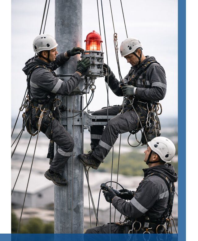 Монтаж заградительных огней в Муре от 8679 р. | ВЫСОТНИК-Мум