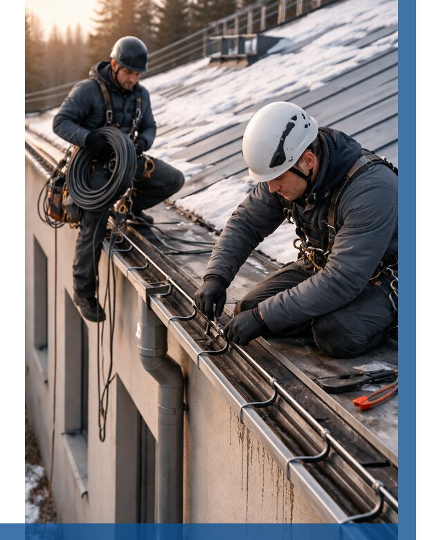 Монтаж греющего кабеля на кровле в Муре от 459 р. | ВЫСОТНИК-Мум