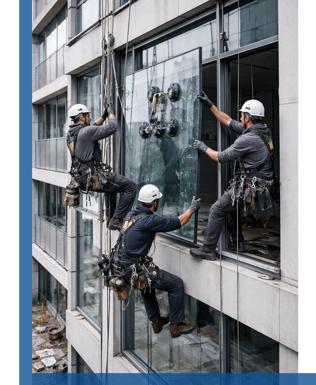 Фасадное остекление и монтаж витражей зданий в Муре под ключ
